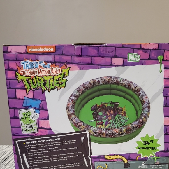 Teenage Mutant Ninja Turtles 3 Ring Swimming Pool - Picture 2 of 4